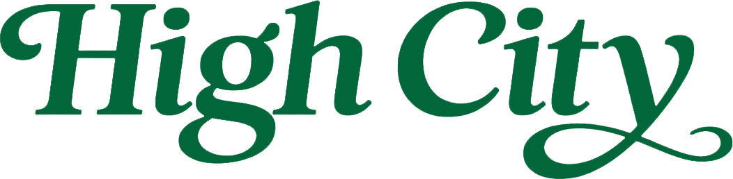 high city logo green